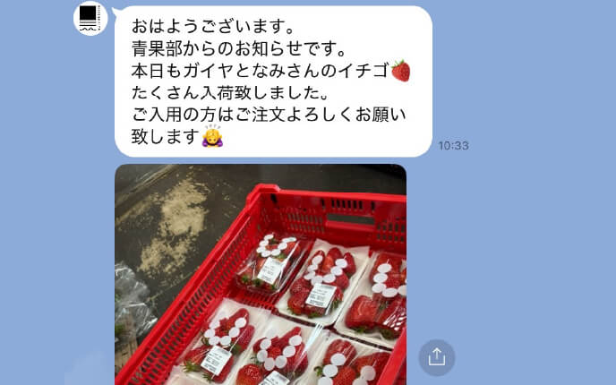 青果等の入荷情報